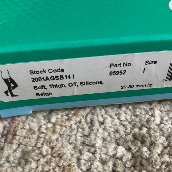 Juzo Soft Compression Stockings Size I. AG  20-30mmHg. Beige. Only one in a box - Picture 10 of 12